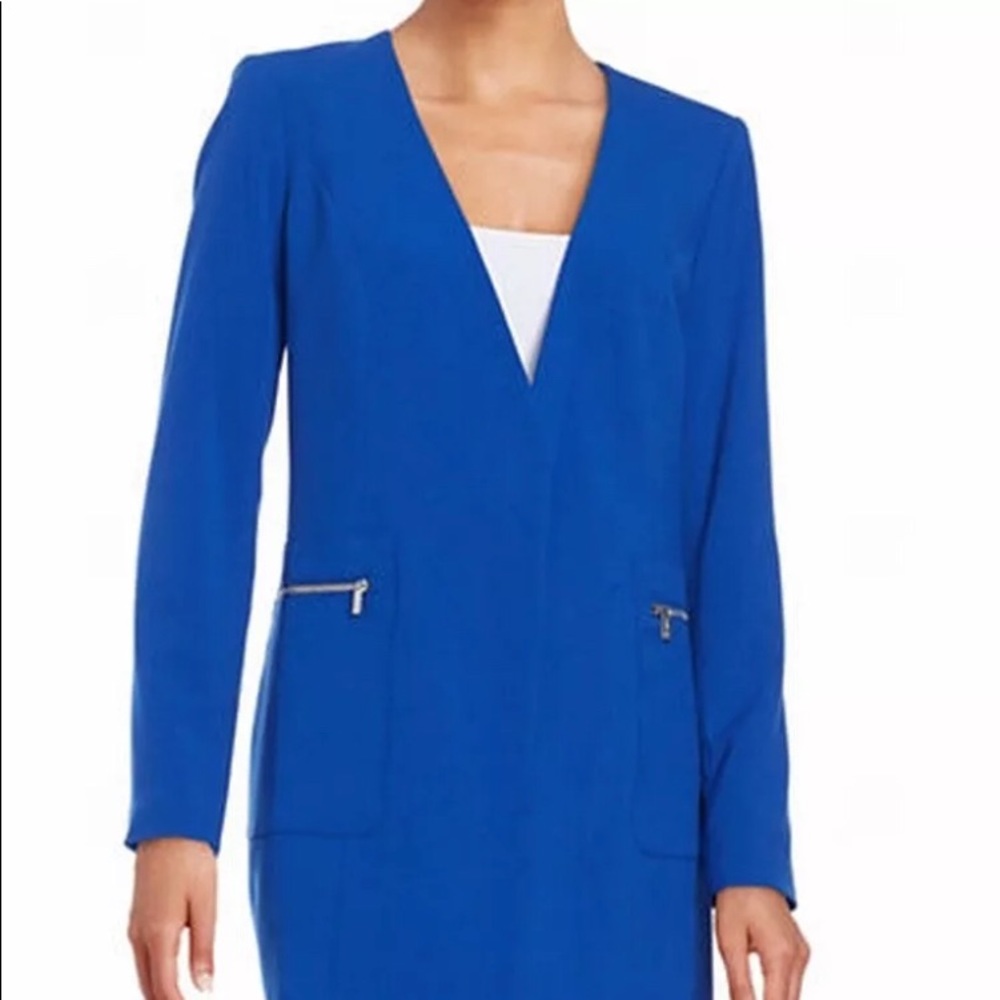 Karl Lagerfeld open front zip pocket jacket
